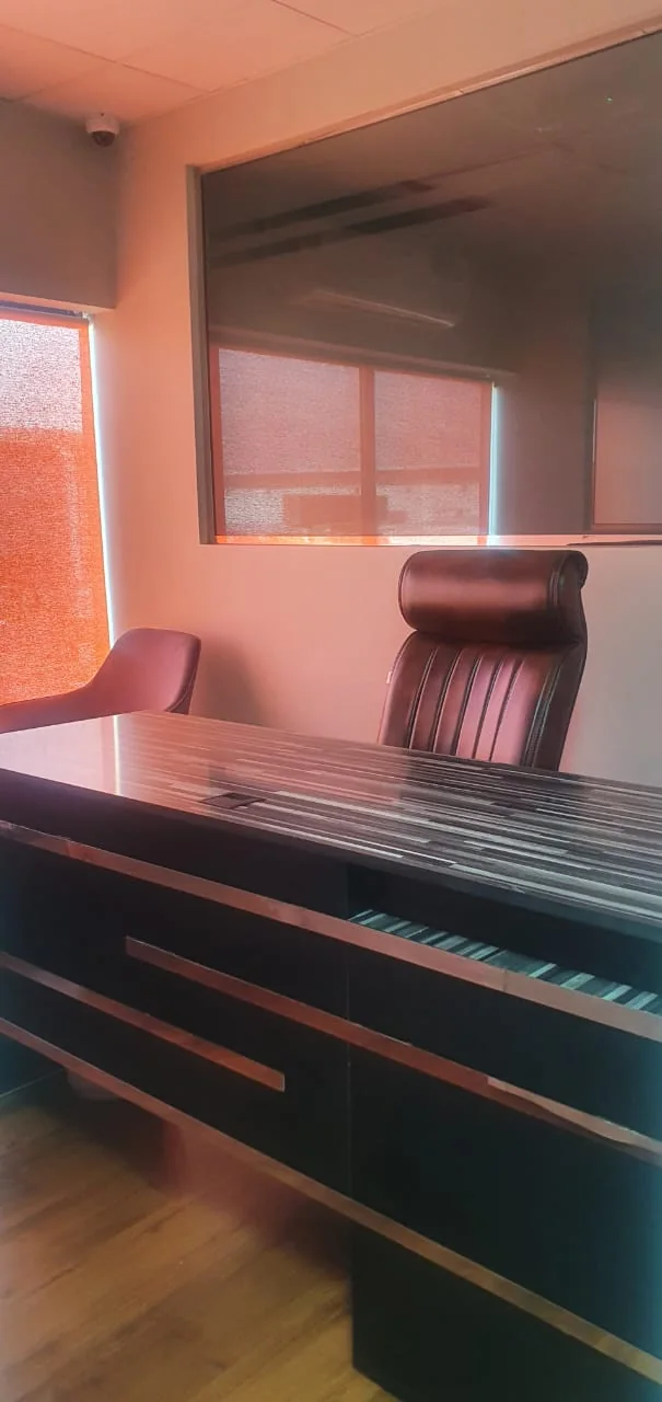 Executive office and blinds